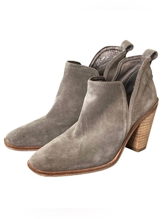 Jeffrey Campbell Shoes - Jeffrey Campbell Rosalee Taupe Suede Booties Size 8.5 Chunky Heel